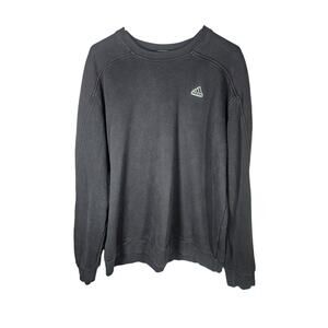Adidas Mens Sweatshirt Black Size Medium‎ Textured Arm and Shoulder
